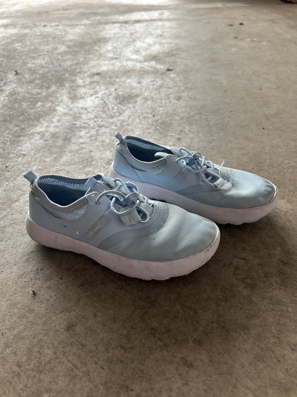 Sperry Light Blue Kids Slip-On Mesh Sneakers